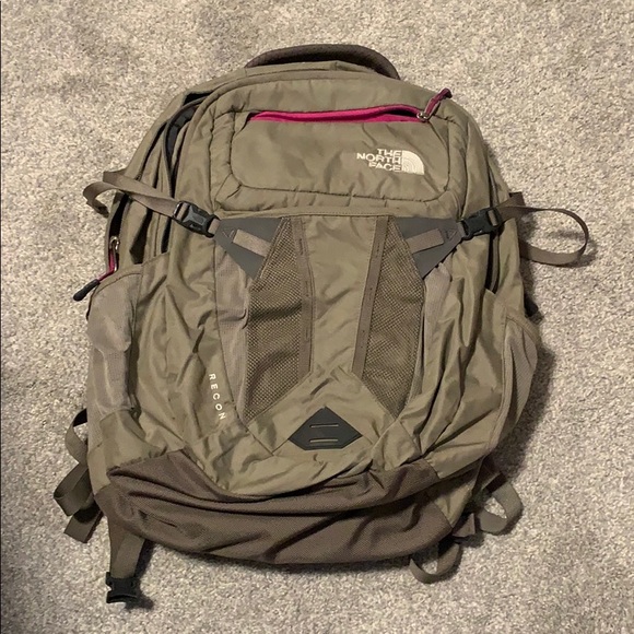 tan north face backpack